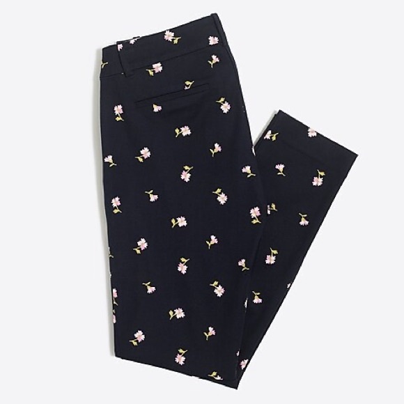J Crew NWT Printed Winnie Pants in Ditsy Daisy 0 - Picture 1 of 6